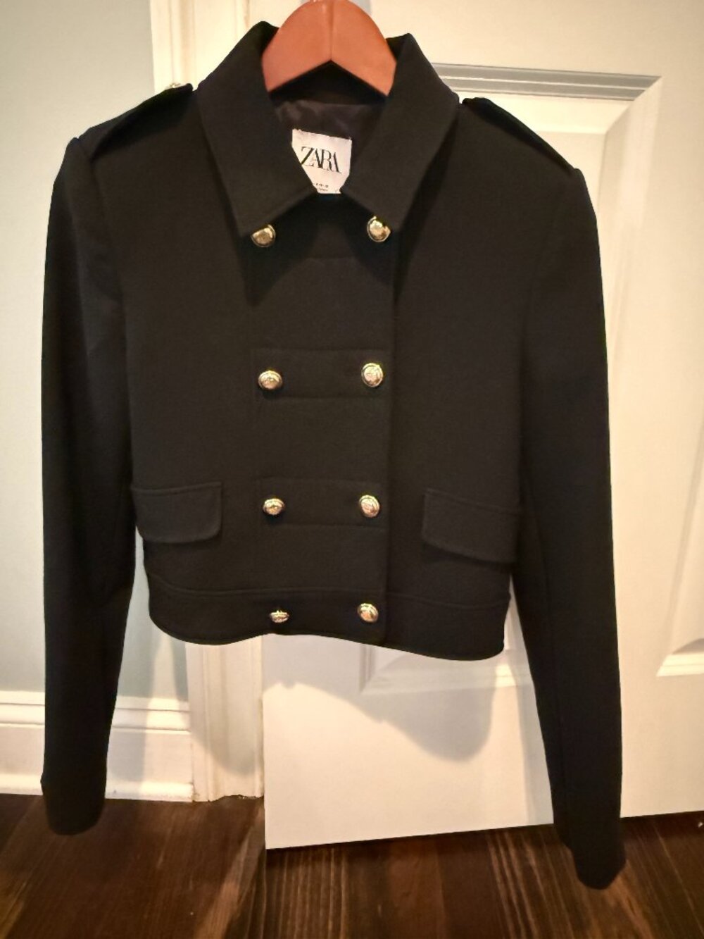 Zara Women's Military Style Cropped Jacket Sz S